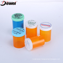 Colour Transparent Pet Empty Medice Pill Bottles  Push Down Turn Vials For Sale